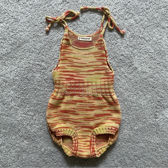 Misha & Puff Ribbed Baby Romper - Garden Space Dye - Picture 1 of 5